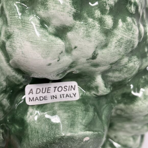 Vintage A Due Tosin Italy Majolica Ceramic Broccoli Art Pottery Vegetable 6x 4” - Picture 7 of 10